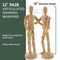 Wood 12&#x22; Artist Drawing Manikin Articulated Mannequin with Base and Flexible Body - Perfect For Drawing the Human Figure (12&#x22; Pair - Male &#x26; Female)